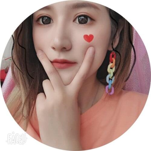 Personality Candy Color Earrings Acrylic Long Chain Earrings Geometric Rainbow Earrings Cool Earrings For Women Jewelry Gifts