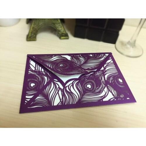 Delicate Lace wedding invitation card with envelope , laser cut Birthday Party Wedding invitations card