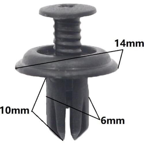 KA LI LI Plastic Fastener Clips 6mm expanding rivet For Toyota Honda universal Retainer Clip