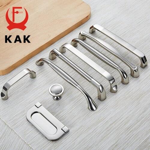 KAK 5PCS Zinc Alloy Modern Cabinet Handles Kitchen Cupboard Door Pulls Drawer Knobs Handles Wardrobe Pulls Furniture Handle