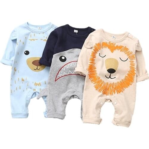 Brand New Fashion Newborn Toddler Infant Baby Boys Romper Long Sleeve Jumpsuit Playsuit Little Boy Outfits Animal Clothes