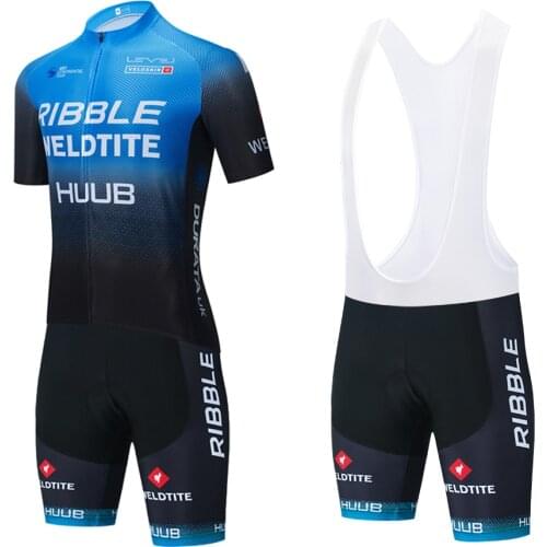 2021 Cycling Set RIBBLE HUUB Cycling Jersey Bike Shorts 20D Pants Team Ropa Ciclismo Maillot Bicycle Clothing Uniform