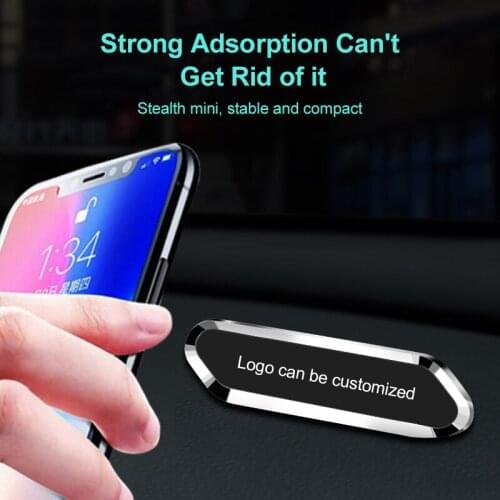 Magnetic Mini Car Phone Holder For Mobile Phone GPS Car Dashboard Mount Strip Shape Stand Bracket Air Vent Mount