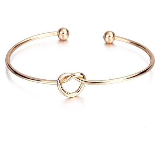 Fashion 3 color simple knotting bracelet open adjustable bracelet for women jewelry gift 2020