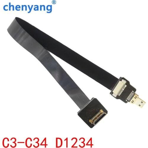 Multicopter Aerial PhotographyFPV C3-C34 D1234 FPC Ribbon Flat HDMI- compatible Cable Pitch 20pin for HDMI HDTV FPV FFC