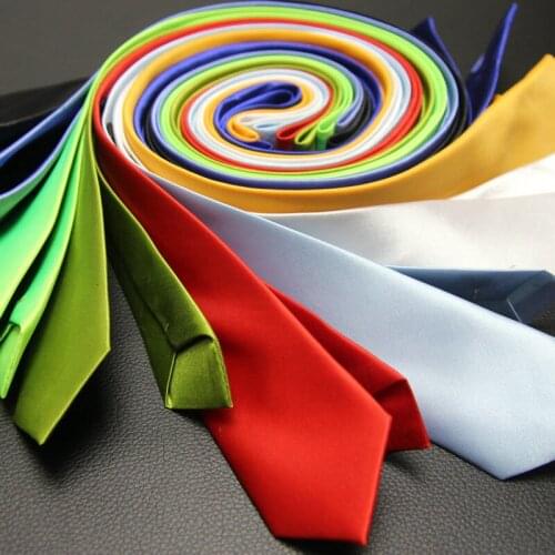 Mens Skinny Ties Mens Polyester Printed Skinny Necktie,5cm width Solid ties slim tie, 500pcs
