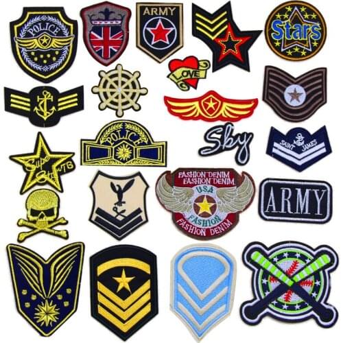2018 New arrival 10 pcs popular badges Embroidered patches iron on diy Motif Applique embroidery accessory diy phone decor