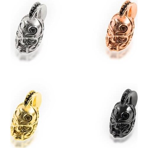 NEW Zirconia Spartan Warrior Helmet Beads DIY Jewelry Supplies Hand Made Women Men Natural Stones Beadwork Accessories