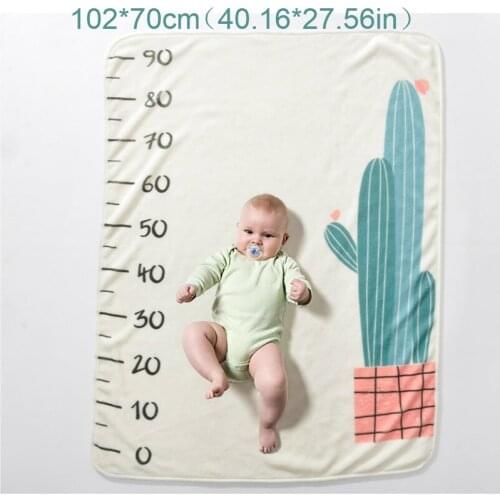 Baby Blankets Newborn Swaddle Stroller Bedding Wrap Photo Background Monthly Growth Number Photography Props Outfits 102*70CM
