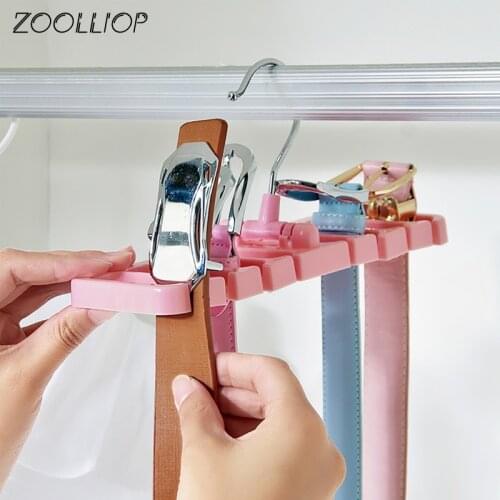 Plastic Rotating Tie Scarf Hanger Holder Home Storage Rack Tie Belt Closet Organizer Wardrobe Finishing Rack Space Saver