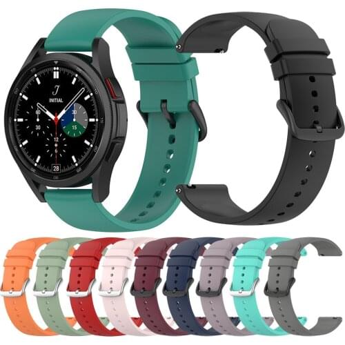 Essidi 20mm Silicone Bracelet Strap For Samsung Galaxy Watch 4 Active 1 2 40 44mm Wrist Band For Watch 3 41mm Classic 42 46mm S2