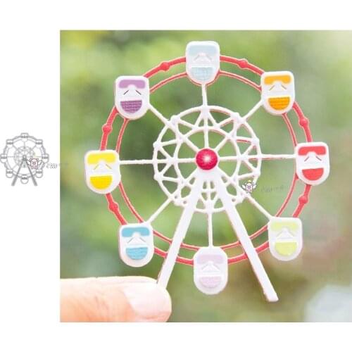 Mmao Crafts Metal Steel Cutting Dies New Ferris wheel decoration Stencil For DIY Scrapbooking Paper/photo Cards Embossing Dies