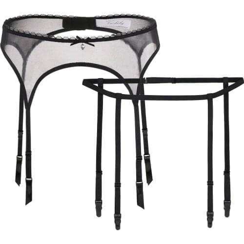 Sexy see-through mesh sexy garter belt thin belt multiple colors available 2 pieces/set CYHWR