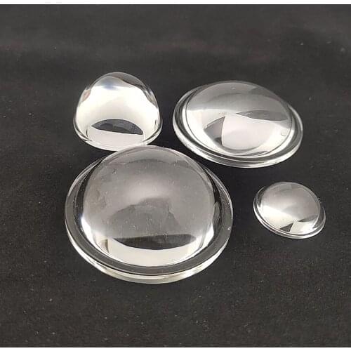 LED Lens 23/34/44/50mm Plano-Convex Glass Lens LED Convex Lens Condenser Optical Focusing Transparent Surface Flashlight photics