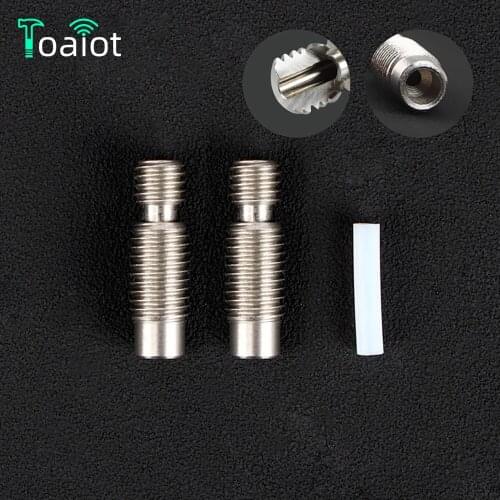 Toaiot High Quality Heat Break For E3D V6 HOTEND Vocano Heater Block 1.75MM Filament Remote Feeding Tube 3D Printer Accessories