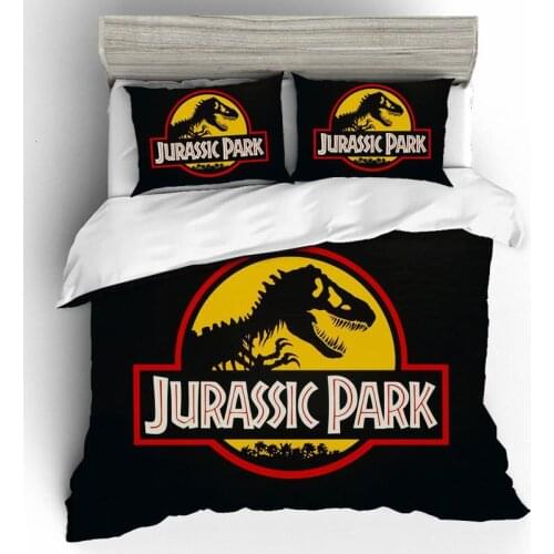 Jurassic Park 3D King Size Bed Linen Set High Luxury Quality Bedding Set Duvets And Linen Sets Bed Linen Cotton Home Textiles