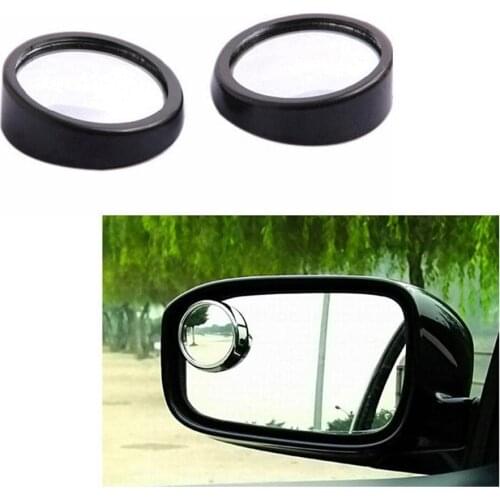 1Pair Car Adjustable Rearview Blind Spot Side Rear View Convex Wide Angle Mirror