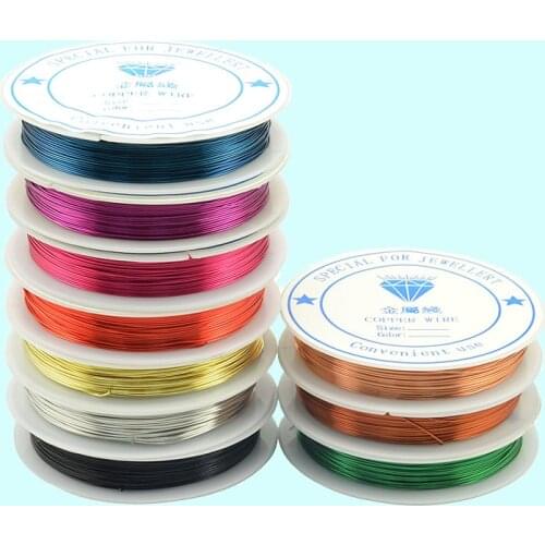 10 colors mixed 10rolls/lot 0.3mm 0.4mm 0.5mm 0.6mm 0.8mm Copper Wire, DIY String Beading Bracelet Necklace Rope Cords CX-04