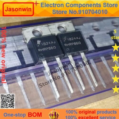 100% nuevo 50 unids/lote original diode RHRP860 RHR860 8A 600V TO-220 Transistor