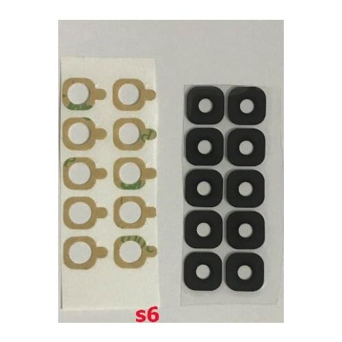100pcs for samsung galaxy S6 G920 and S6 edge G925 Glass material Rear Back Main Camera Ring Cover Lens with sticker rear Camera