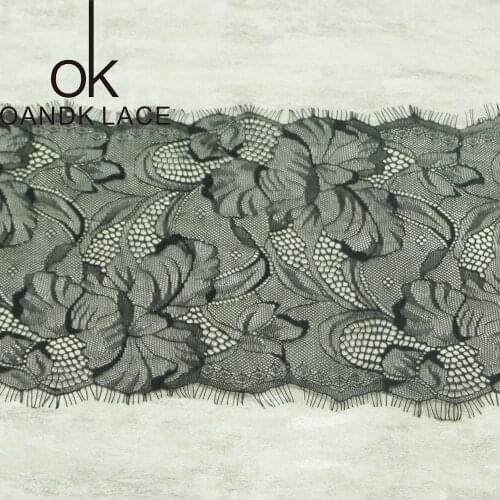 150cm Eyelash Lace Fabric DIY Decorative High Quality Soft Off Nylon Eyelash Lace Trim Wedding Dress Fabric