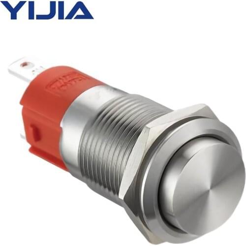 19mm 10A Normally Open High Current Locking Metal Push Button GQ19AH-10Z/S