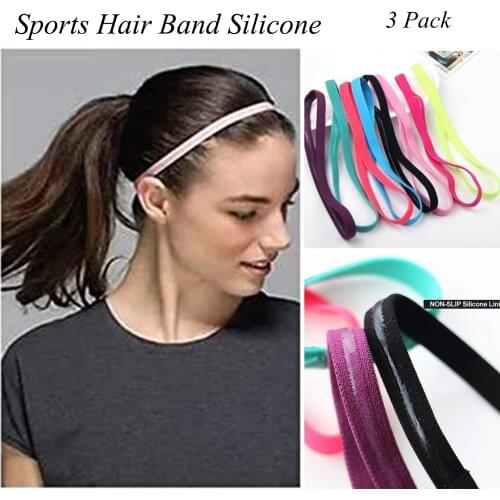 3pcs Hair Head Band Sweatband Headband Stretch Mens Wrap Elastic Sports Thin Running Yoga Gym Headband Headwear Accessories