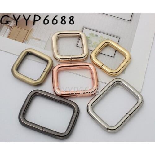 30-100pcs 5.0mm wire 20 27 38 50mm inner non closed square buckles for suitcase connector buckle chain bag hardware