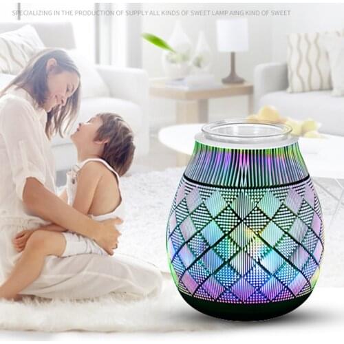 3D Electric Wax Melt Oil Burner Warmer Aroma Diffuser Fragrance Lamp Light