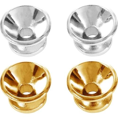 4 X Electric Acoustic Guitar Bass Strap Button Screw Lock Pins Pegs Pads Silver & Golden