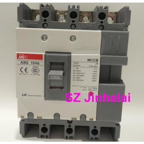 ABS104b Authentic original ABS 104b LS Molded case circuit breaker ABS-104B Air switch 4P 30A/60A/75A/100A