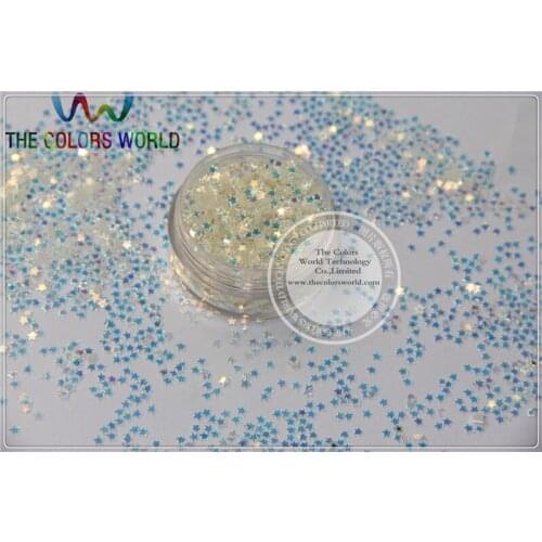 SWJ911-110 Sequins Star shape Bullion White Color accessory for nail Art or DIY decoration 1pack=50g