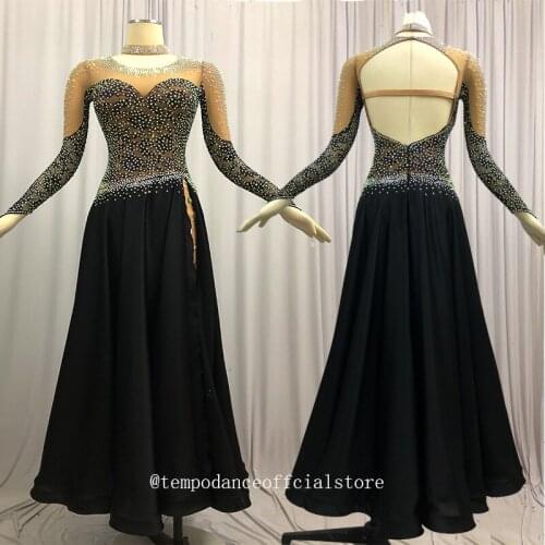 2019 of black ballroom costumes standard ballroom dancing dresses waltz flamenco dress costume dance costumes dance wear