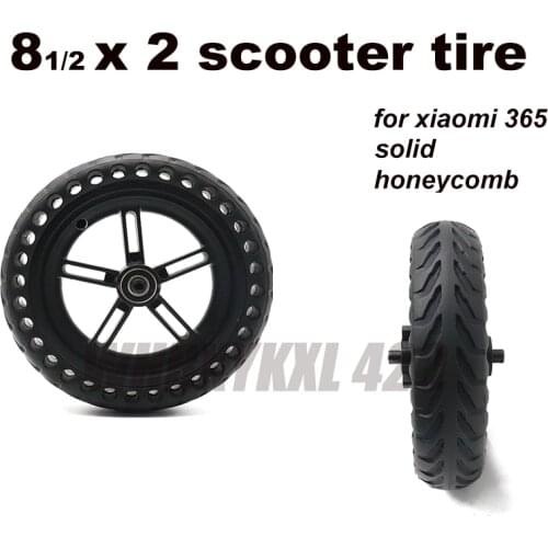 For Xiaomi Mijia M365 Scooter rear Wheels 8 1/2X2 Xiaomi Electric Skate Board 8.5x2 inch solid wheel alloy rims