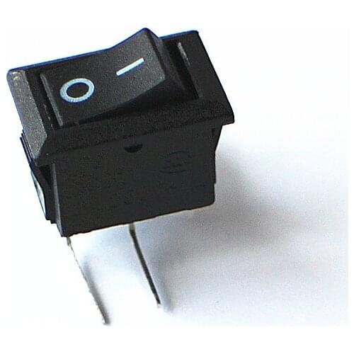 JOYING LIANG KCD11 Left Bending Needle Black Rocker Switch 15*10.5mm 3A 250V Small Switch 2PCS