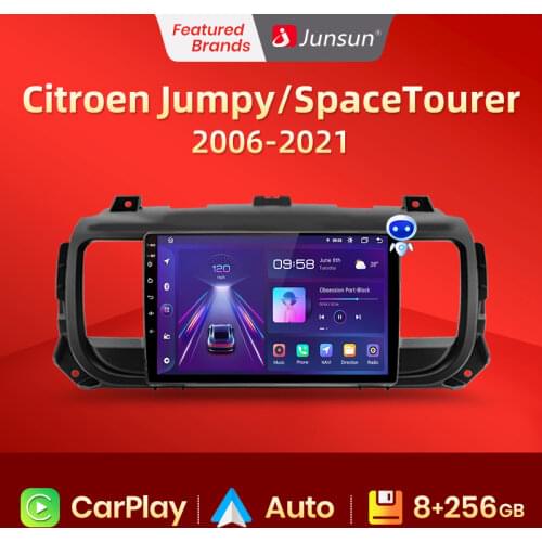 Junsun V1 Android 10.0 CarPlay Car Radio Multimedia Video Player Auto Stereo GPS For Citroen Jumpy 3 SpaceTourer 2016 2 din dvd