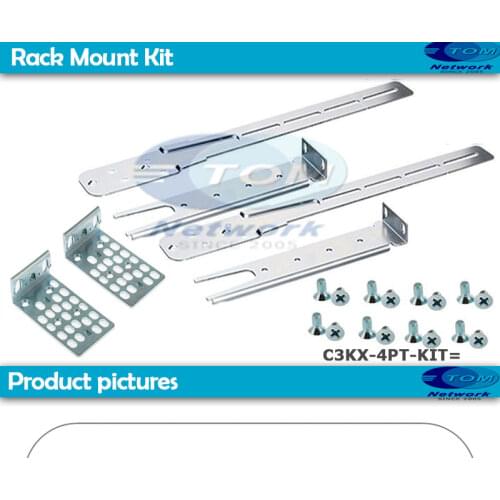 Rack mount kits Rail C3KX-4PT-KIT= Extension Rails & Brackets 4-Point Mount for WS-C3560X and WS-C3750X Swtichs
