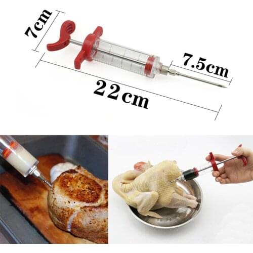 PP food grade stainless steel needle flavor syringe set barbecue meat flavor syringe kisen pickle syringe accessories syringe