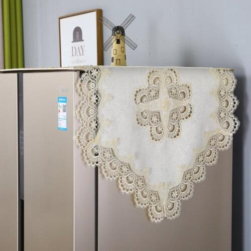 70x185 Cm Lace Refrigerator Towel Cover Cloth , 60x160cm Refrigerator Dust Cover , Washing Machine Dust Cloth , Cover Towel