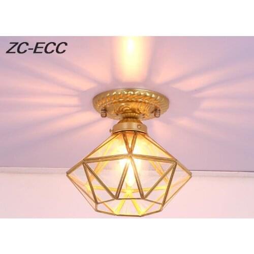 ZC-ECC Five-pointed star entrance lamp aisle corridor balcony ceiling lamp bedroom restaurant golden star lamp Free Shipping