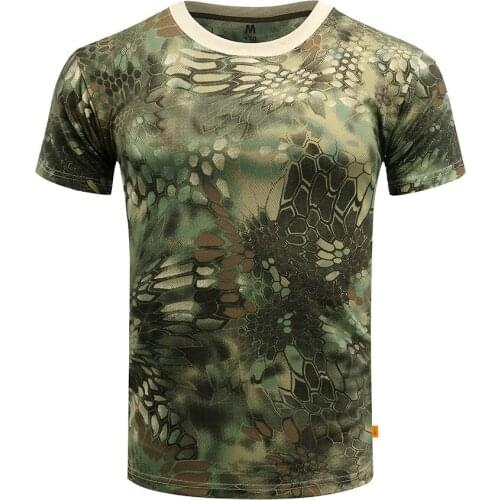 Summer Black ACU Military T-shirt Men Breathable O neck Army Green Tactical Combat t Shirt Dry Camo Camp Top Tees