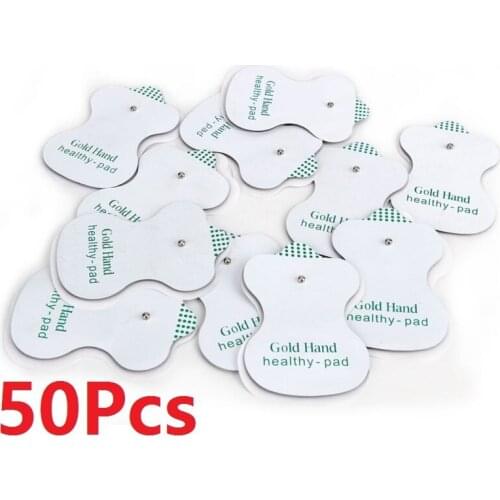 50PCS White Electrode Pads for Digital TENS Therapy Machine Slimming Electric Body Massager Cervical Vertebra Pad Wholesale