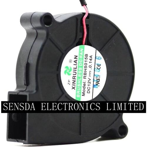 New 50mm blower RBH5015B 50x50x15mm 5015 5cm 50mm 12V 0.14A Micro Centrifugal Turbine Blower Cooling Fan