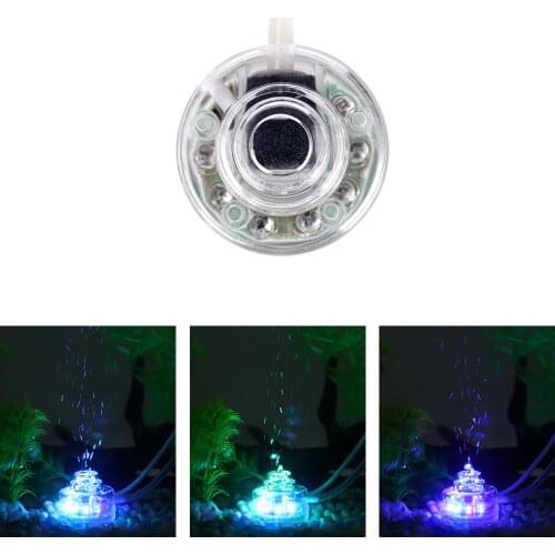 LeChong Mini Fish Tank Bubble Light Led Diving Light Aquarium Lamp Colorful Color Changing Gold Aquarium Lighting Decoration