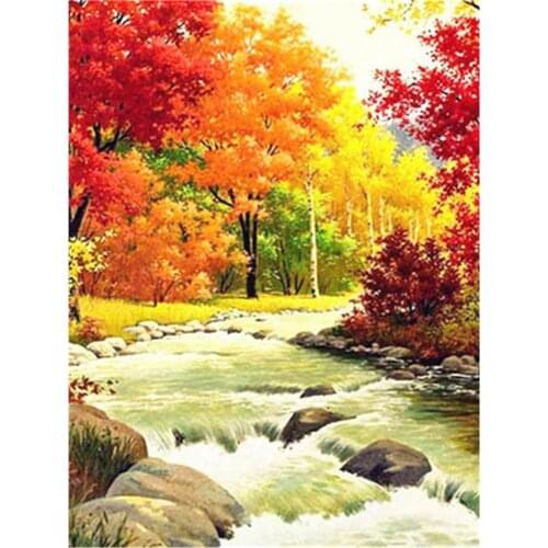 Scenery Landscape Pre-Printed 11CT Cross Stitch DIY Embroidery Set DMC Threads Handiwork Needlework Craft Handicraft Sales