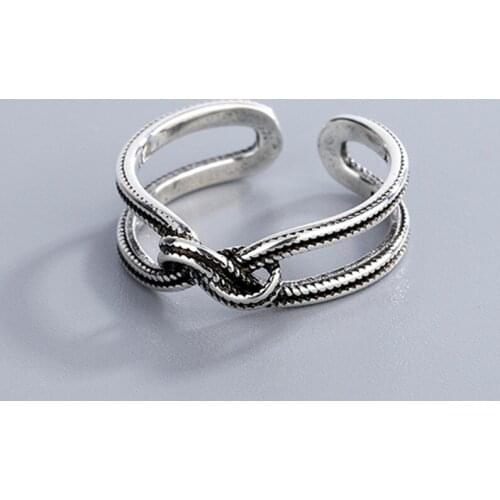 Wedding Rings for Women Cross Bowknot Resizable Bridal 925 Original Jewelry Female Silver Anillos Bridal Jewelry Mujer Anillos