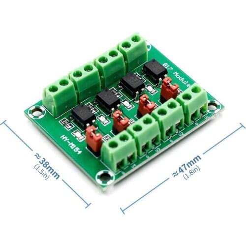 PC817 4 Channel Optocoupler Isolation Board Voltage Converter Adapter Module 3.6-30V Driver Photoelectric Isolated Module PC 817