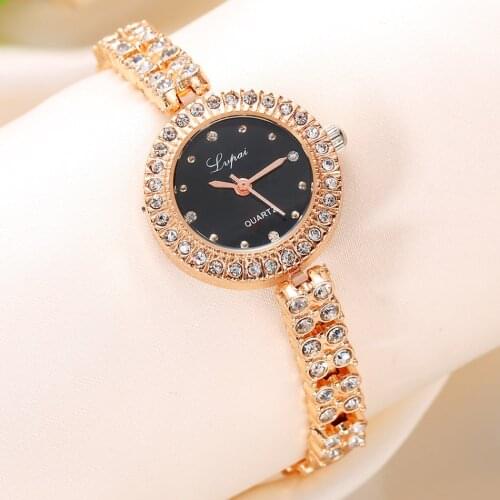 Casual Gold Women Watches Business Quartz Wristwatches Ladies Crystal Dress Female Womens Watch Clock