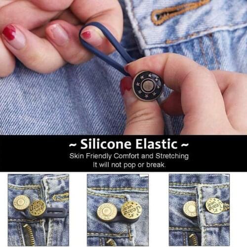 Jeans Button Perfect To Any Jeans Pants Increase Reduce Fastener Secure-lock Kit Waist Fixing Replace Diy Sewing M0C9