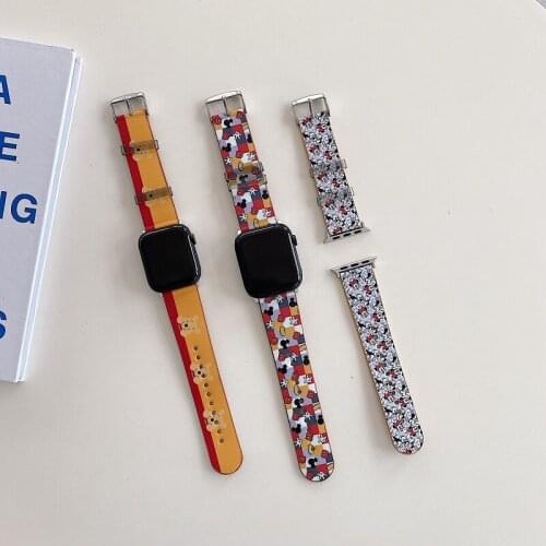 Disney Cartoon Mickey IMD strap for Apple strap 38 42 mm for iWatch series SE 6 5 4 3 2 1 Replacement ring 42 44 mm strap gift